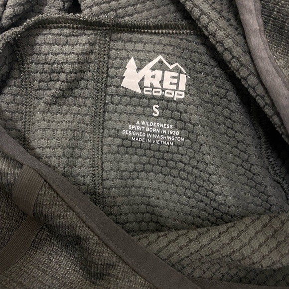 REI Co-op Women’s Pullover Hoodie Green Small Polyester Fleece Outdoor Hiking - Picture 8 of 9